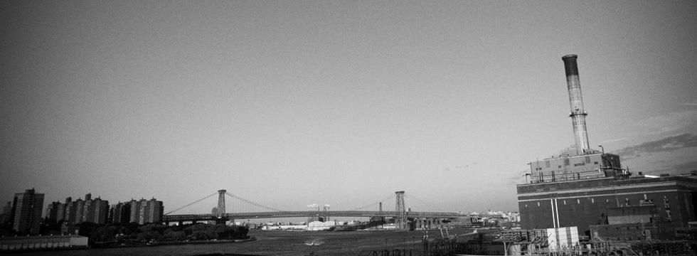 New York City architecture in black and white