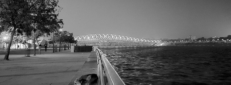 Ahmedabad, India Sabarmati Riverfront and Atal Pedestrian Bridge